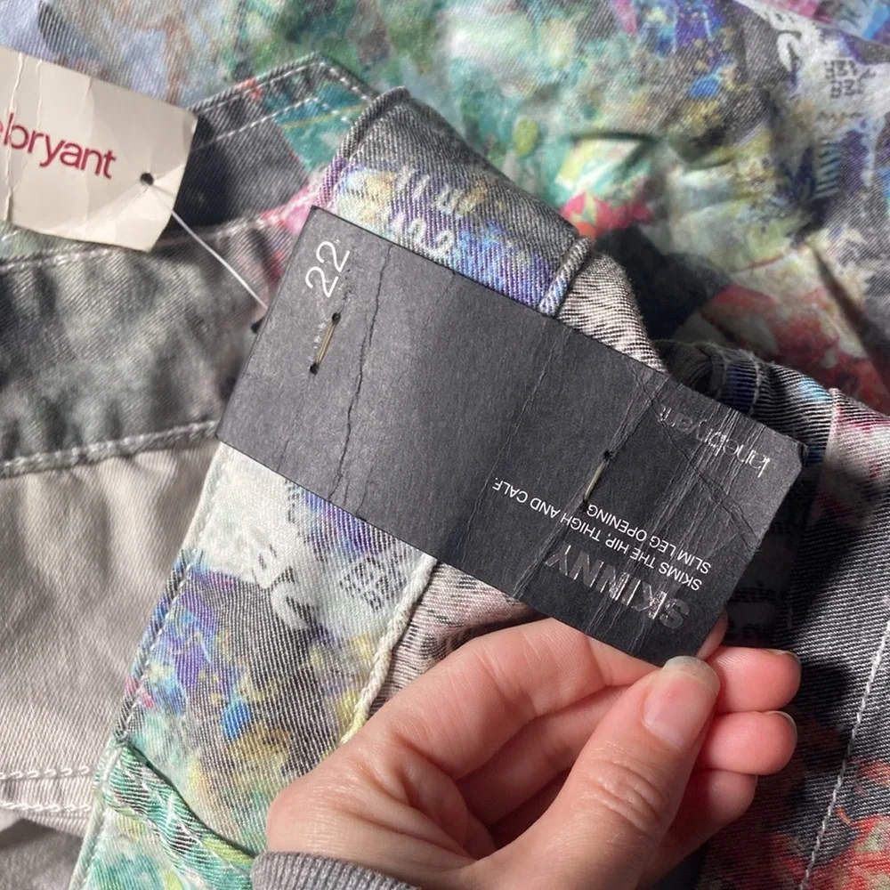NEW lane Bryant psychedelic graphic print stretch skinny jeans plus size - Picture 10 of 10